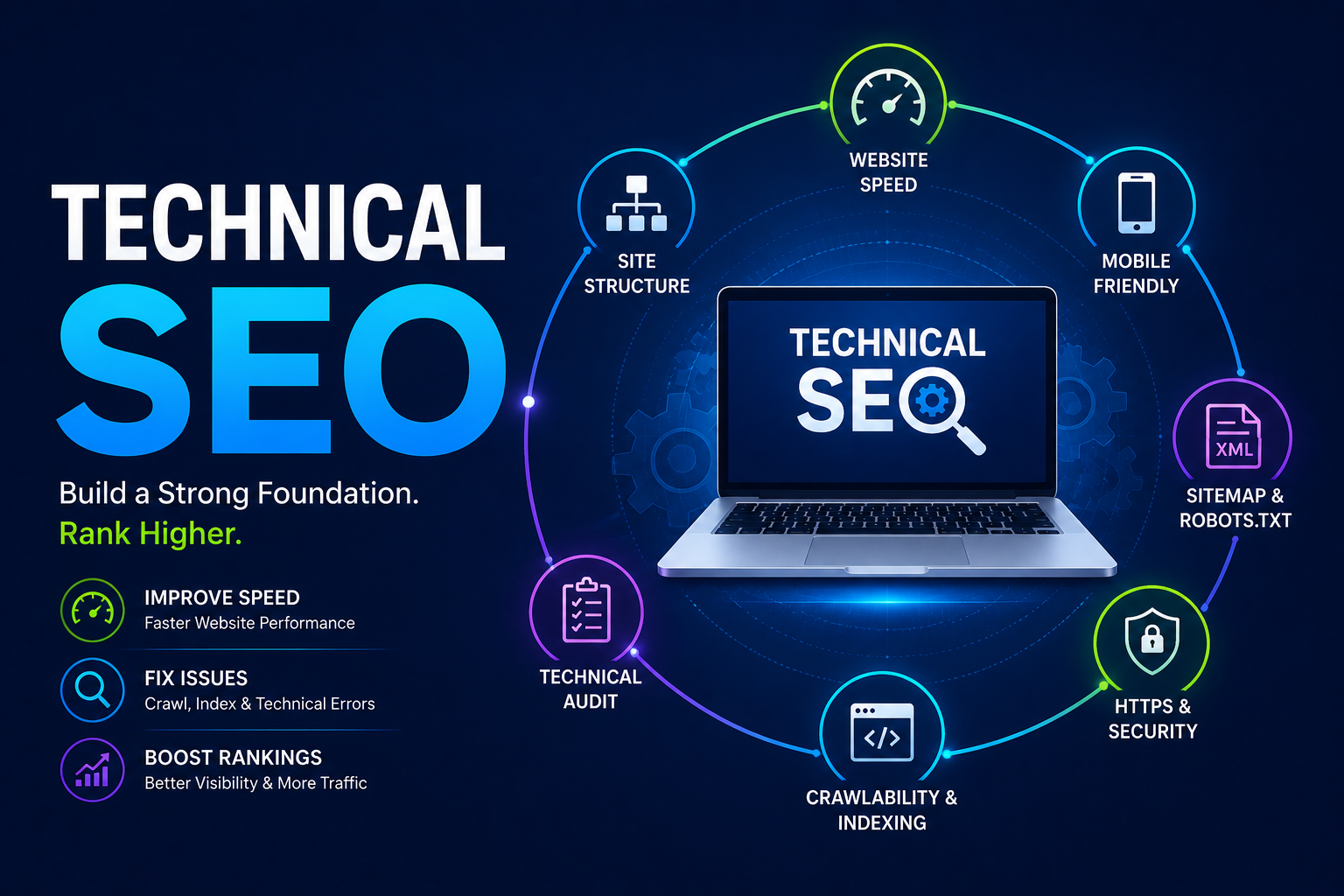 Technical SEO Agency India — Build a Strong Foundation, Rank Higher — site speed, crawlability, indexing, Core Web Vitals